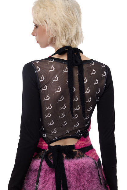 Punk Patchwork Knitted Hooded Sweater Dress