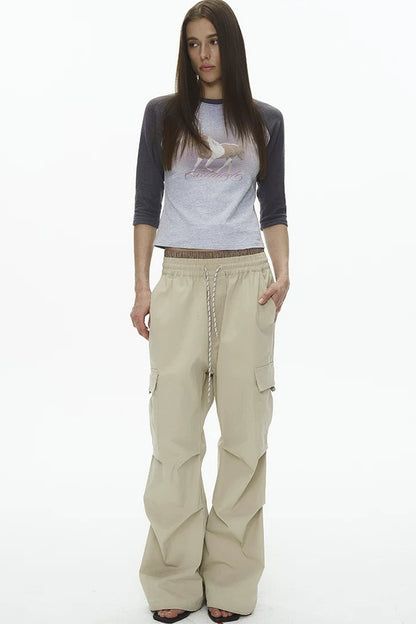 Plaid Pleated Workwear Pants