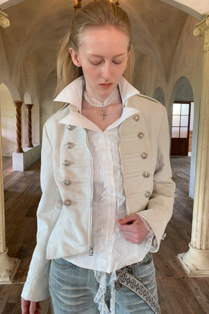 Napoleon Metal Button Suede Jacket