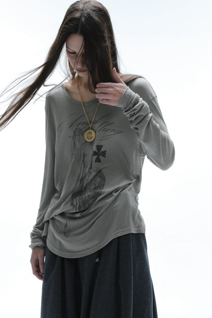 朋克不對稱Long sleeveT恤