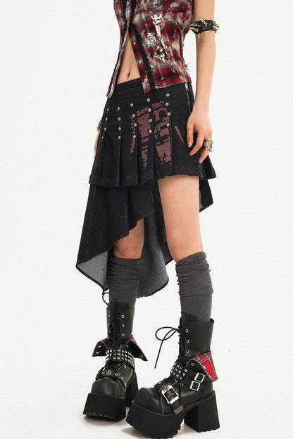 Studded Halter Plaid Camisole