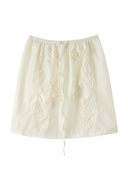 Tencel Acetate Bird Floral Top and Skirt Set-Up