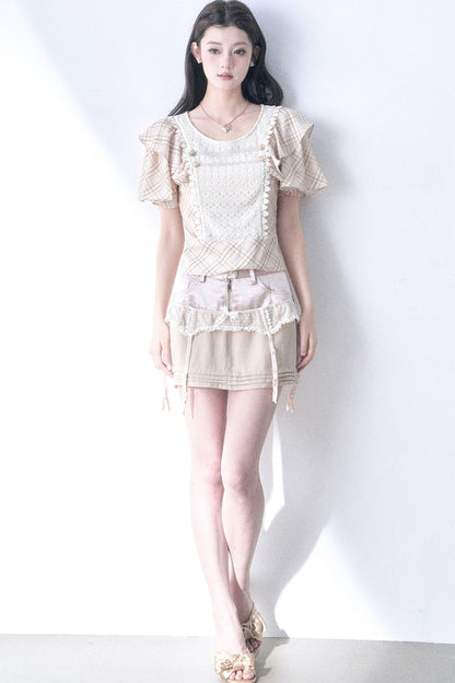 Forgotten Prayer Knitted Patchwork Top