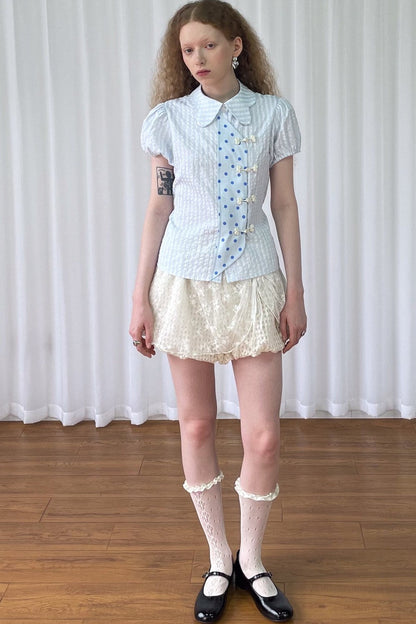 Lace Floral Textured Skirt