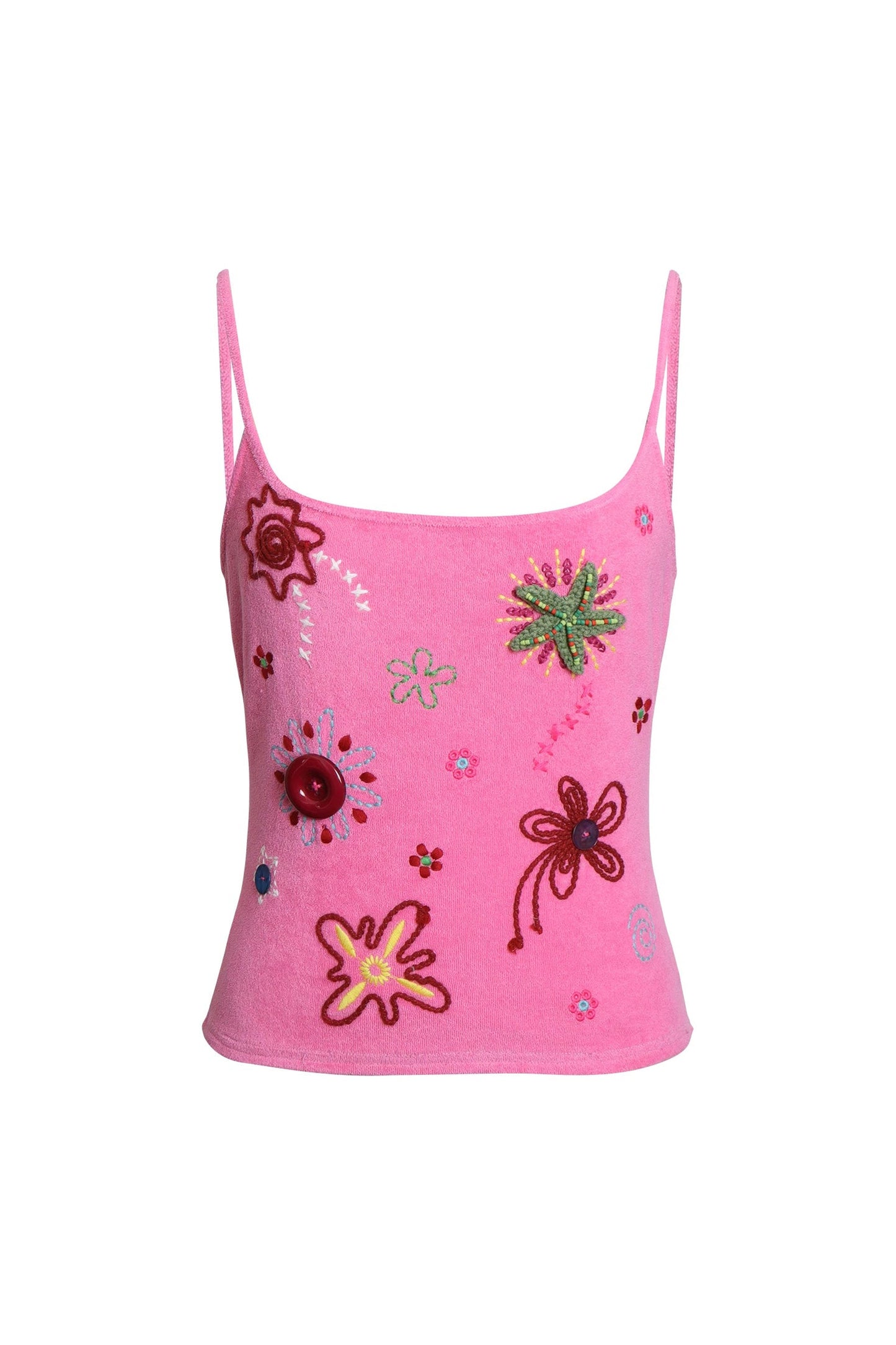 Colorful Rope Embroidery Camisole
