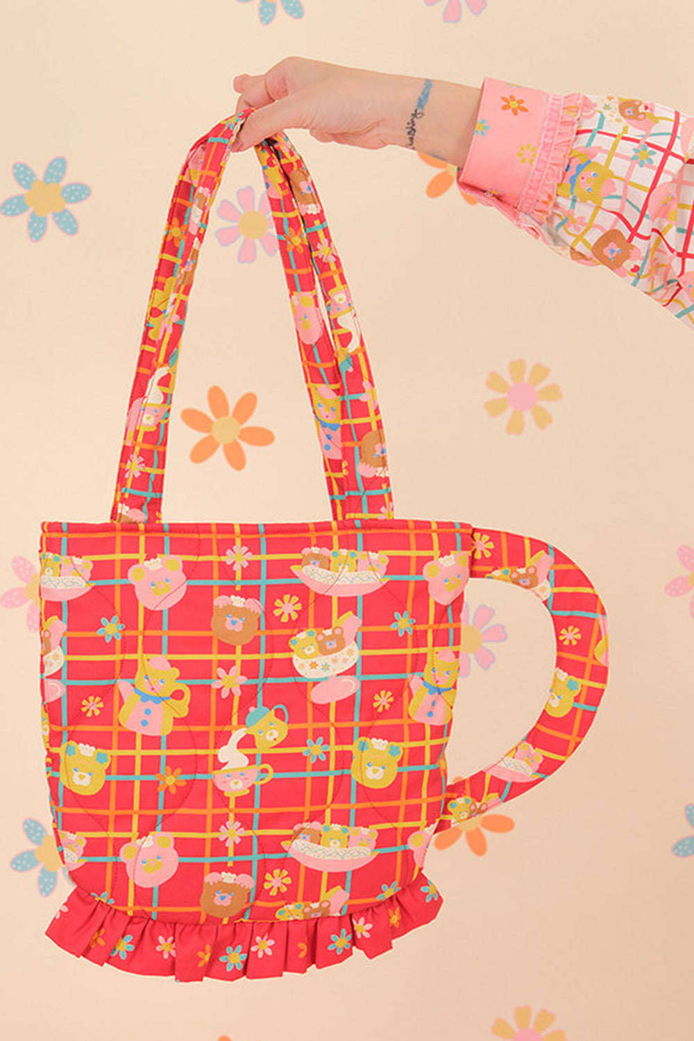 Showa Teacup Zipper Single Shoulder Bag