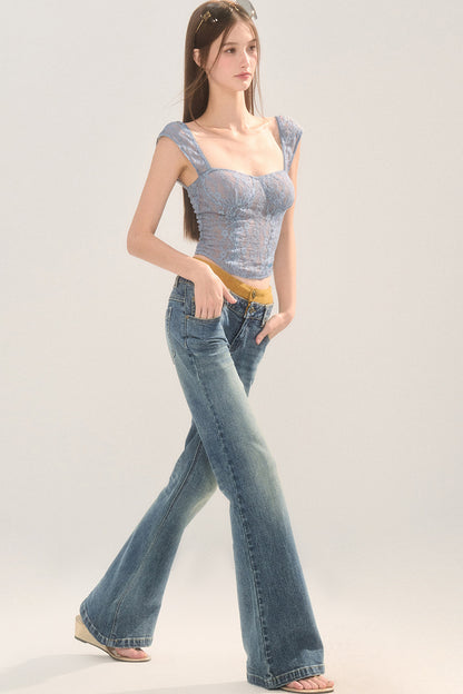 Vintage Multi-Layer Waistband Jeans
