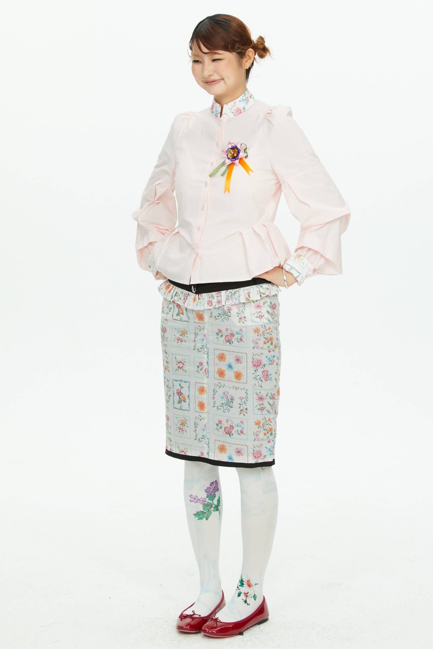 Retro-Strumpfhose mit Print