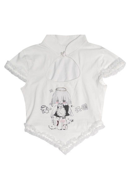 Heavenly Maid Heart Cheongsam Top