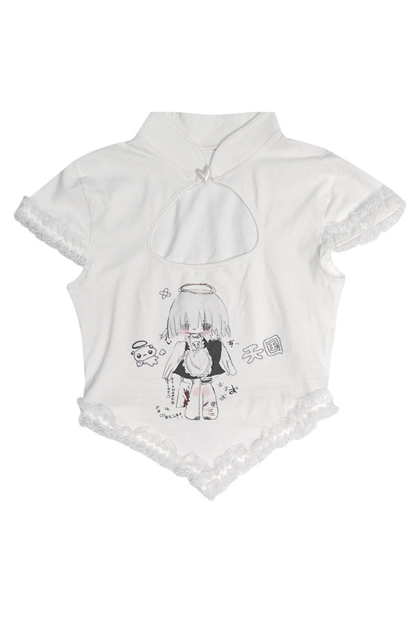Heavenly Maid Heart Cheongsam Top