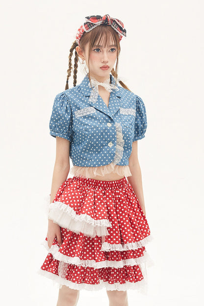 Red Polka Dot Cake Skirt