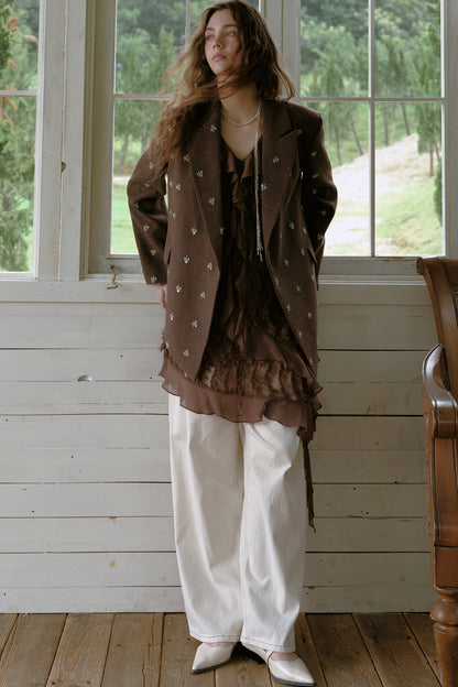 Beaded Woolen Blazer
