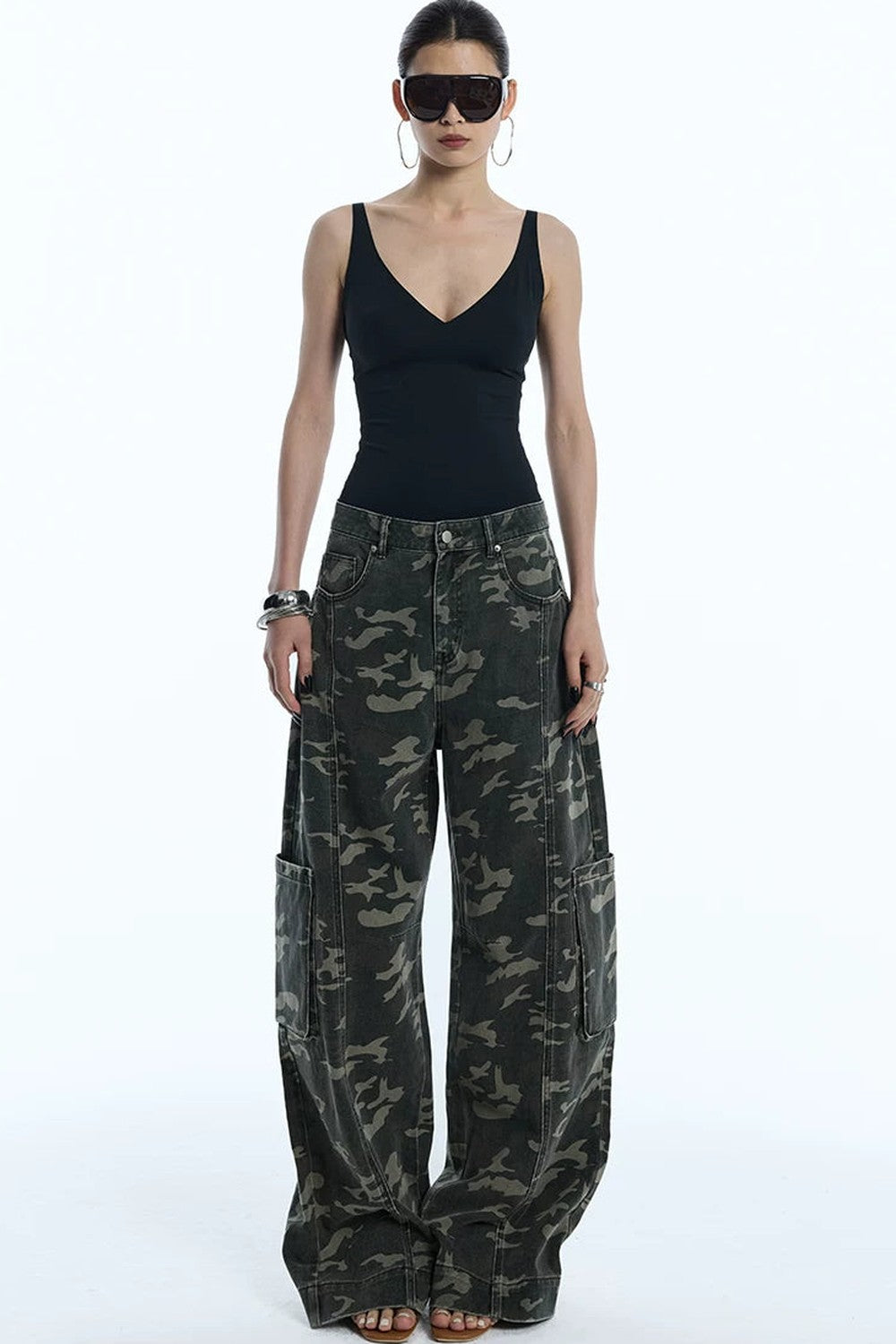 Pantaloni cargo scimitarra mimetici