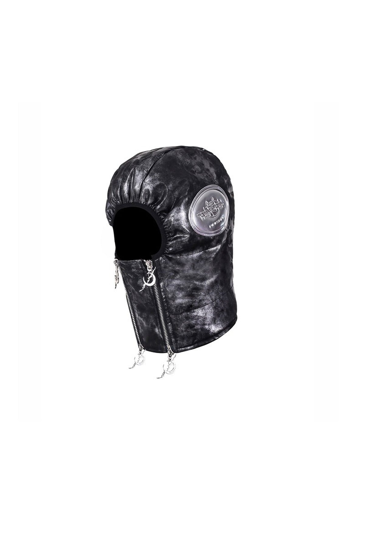 Space Black Double Zipper Balaclava Hooded