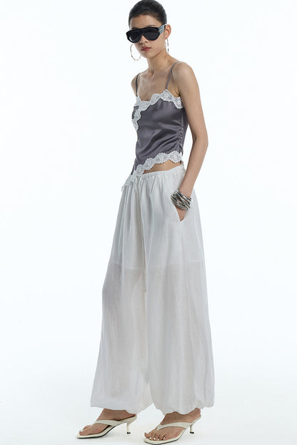 Asymmetrical Hem Lace Camisole