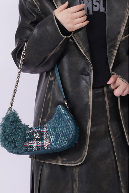 Y2K Color-Block Crossbody Bag
