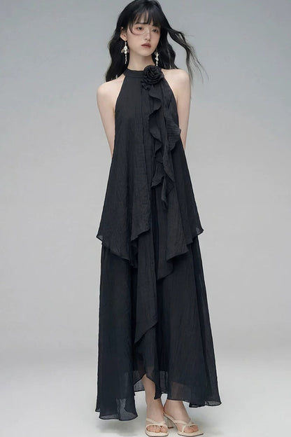 Misty Rose Halter Dress