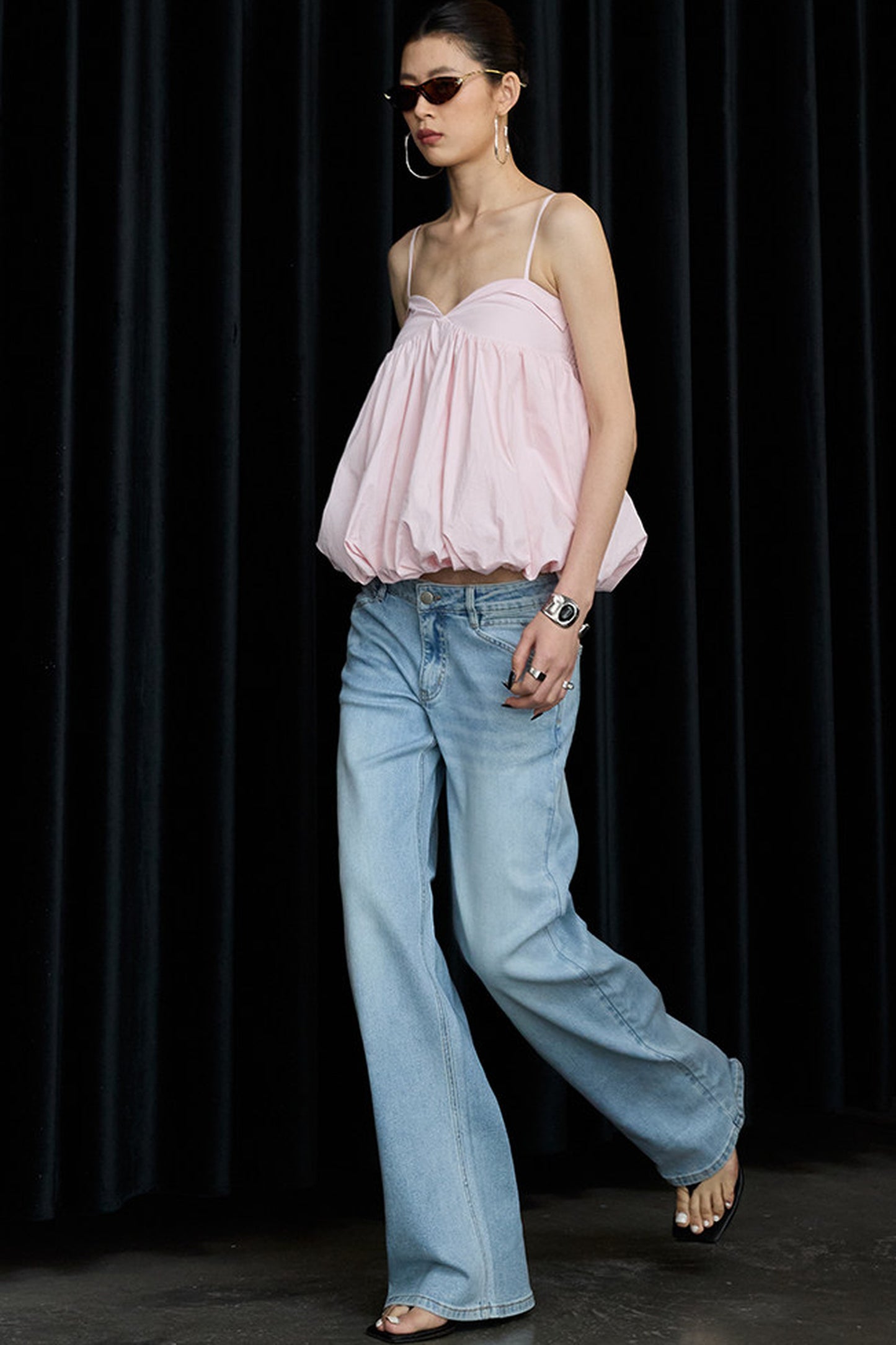 Mist Pink Cotton Camisole Top