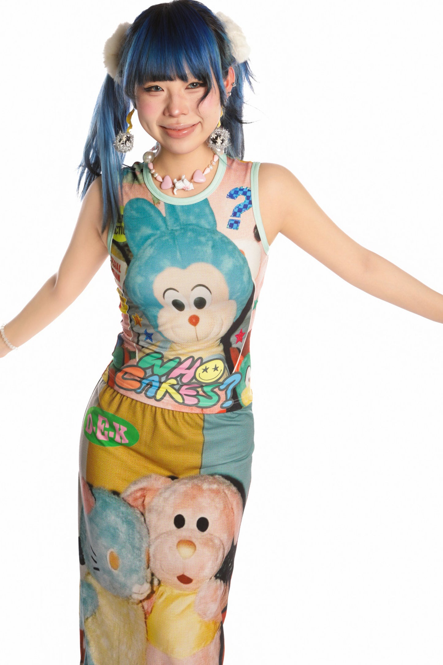 Y2K Devil Cat Print Sleeveless Tank Top
