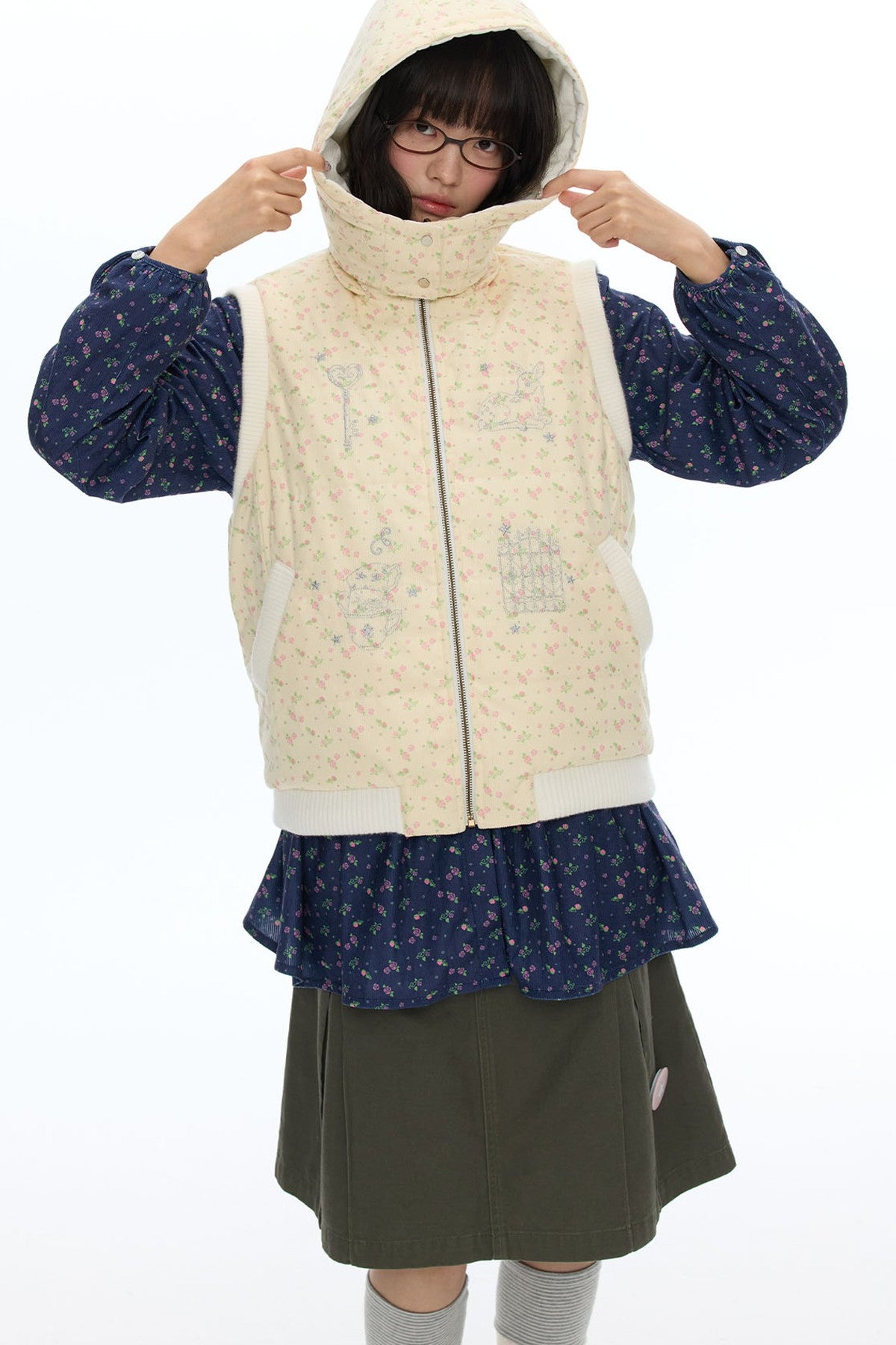Reversible Cotton Padded Gilet