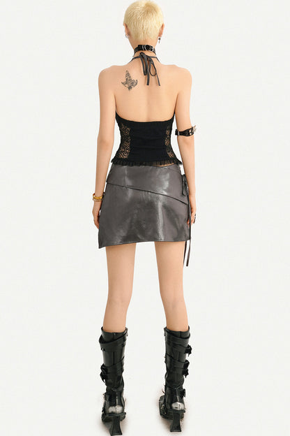 Y2K Retro Halter Crop Top