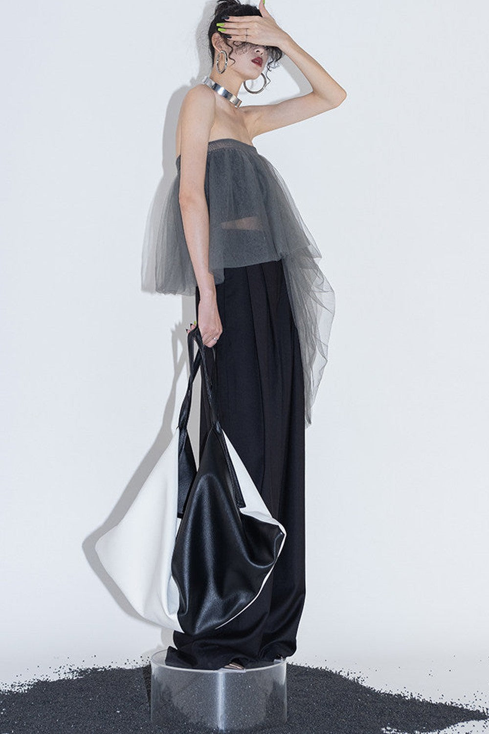 Layered Mesh Tube Top and Skirt Set-Up