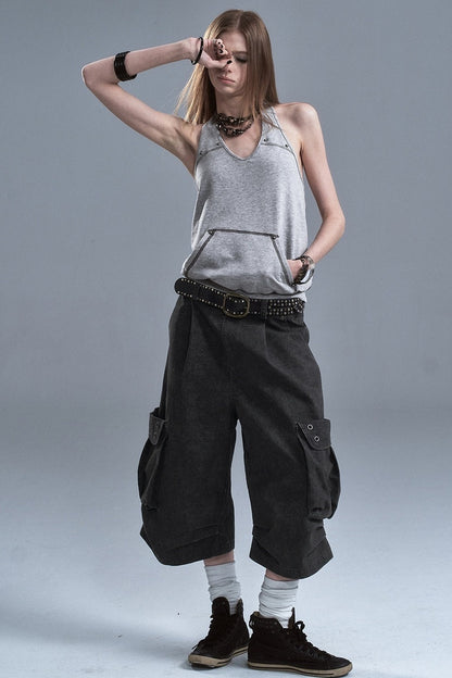 Halter Neck Color-Blocked Camisole