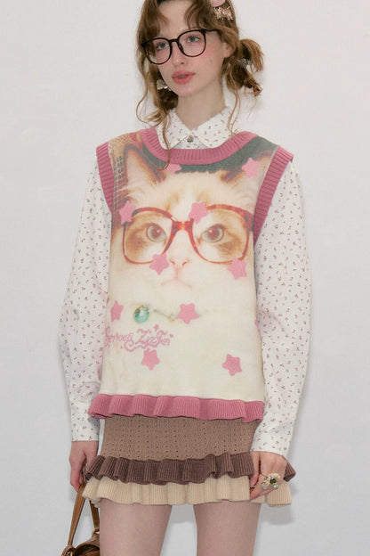 Star Polka Dot Cat Vest
