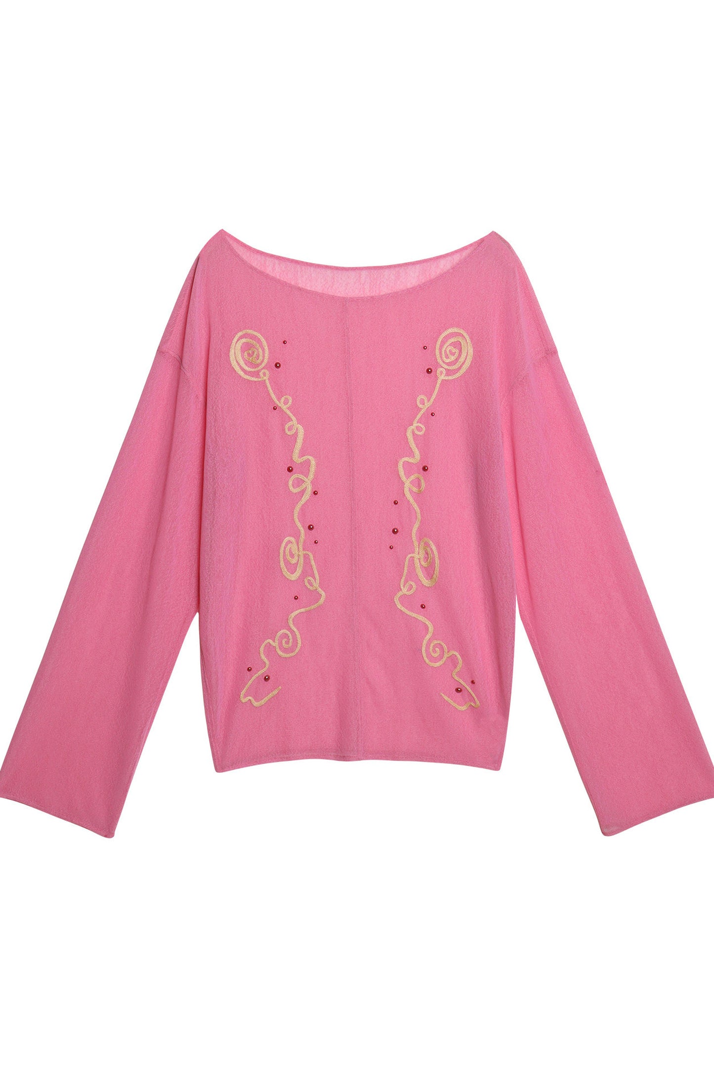 Textured Mesh Embroidery Top