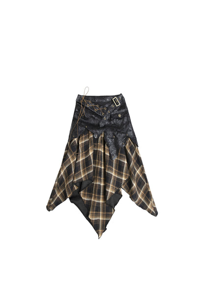 Dark Punk Patchwork Skirt