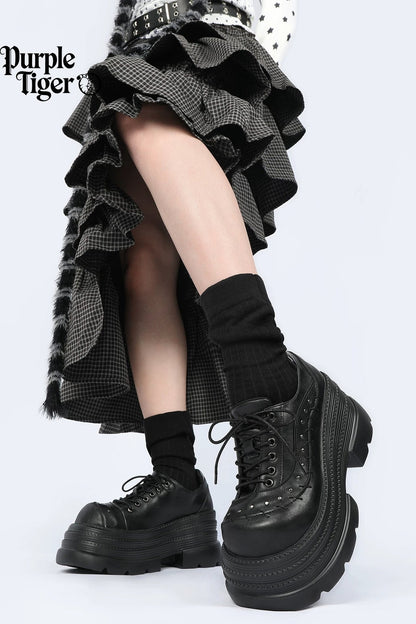 Gothic Thick-Soled Leather Shoes
