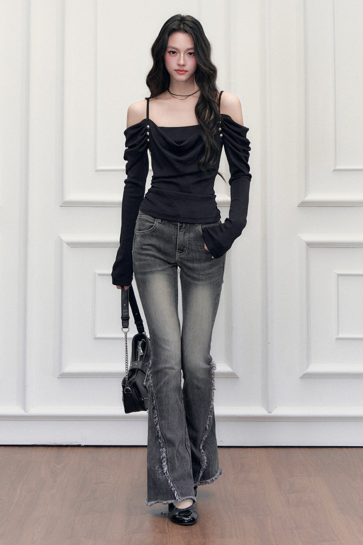 Layered-Look Off-Shoulder Top