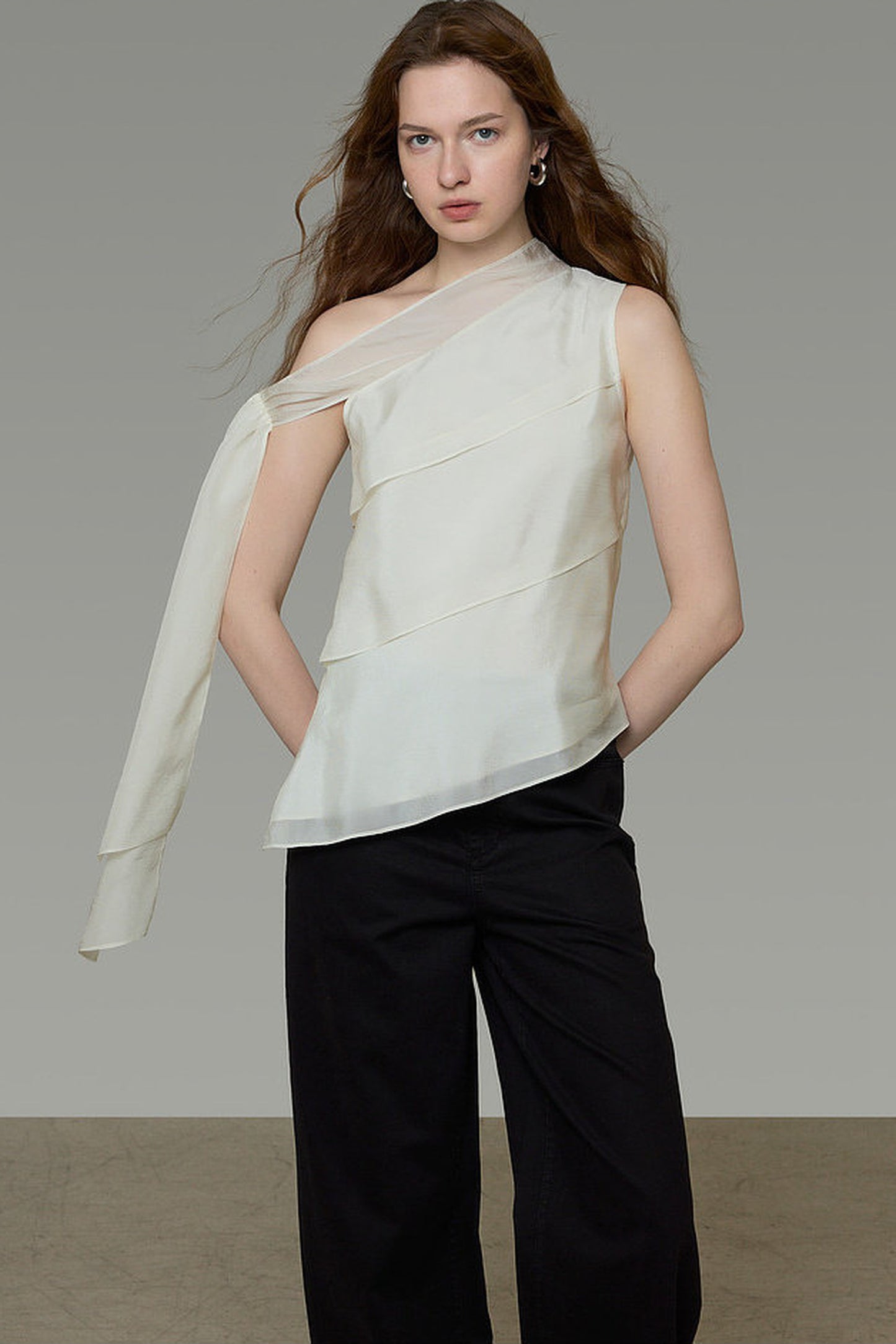 Ribbon Off-Shoulder Blouse