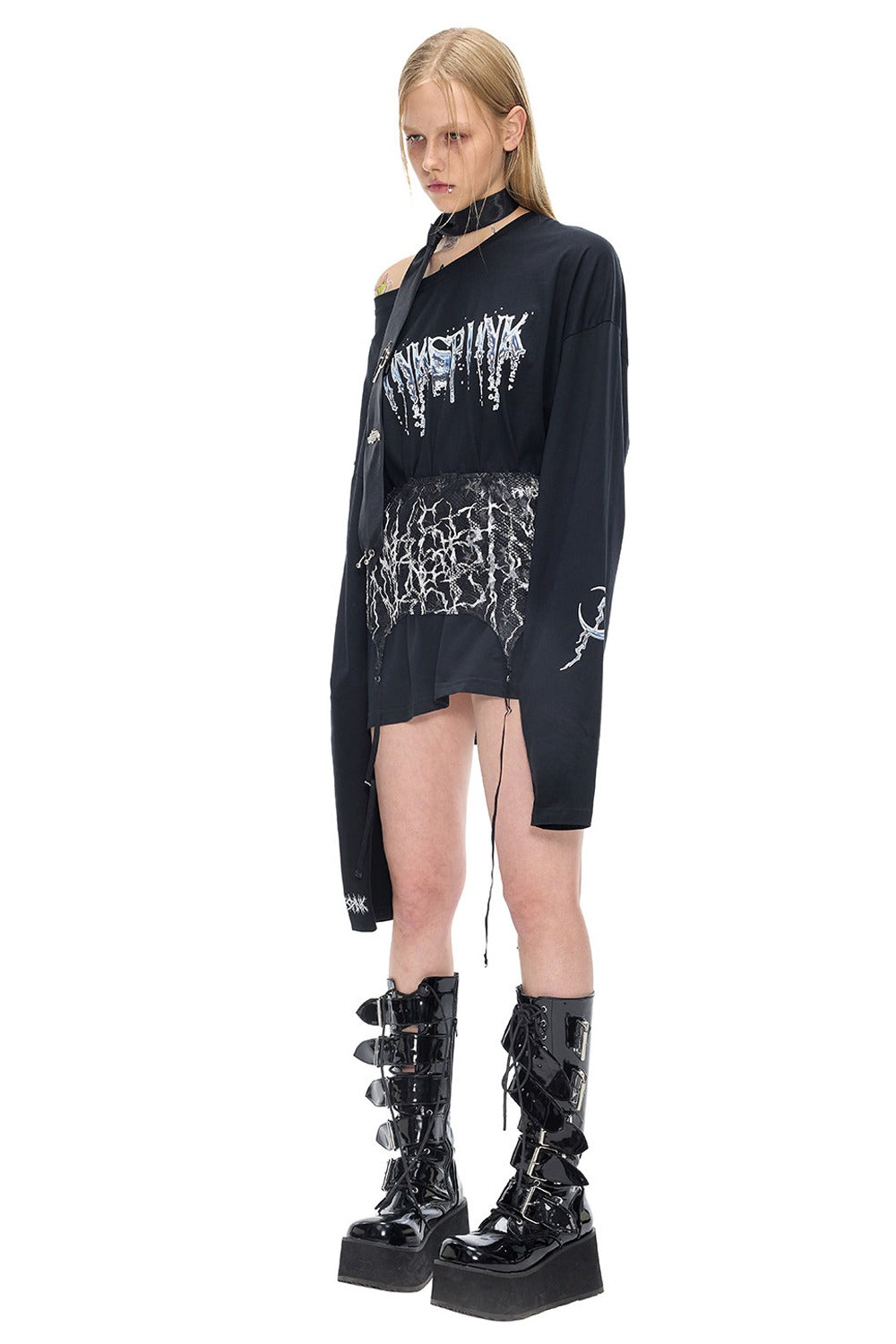 Thorn Punk Lace Tube Top