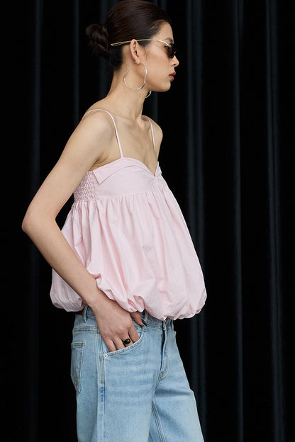Mist Pink Cotton Camisole Top