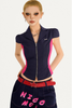 Navy Blue Pink - Oberteil