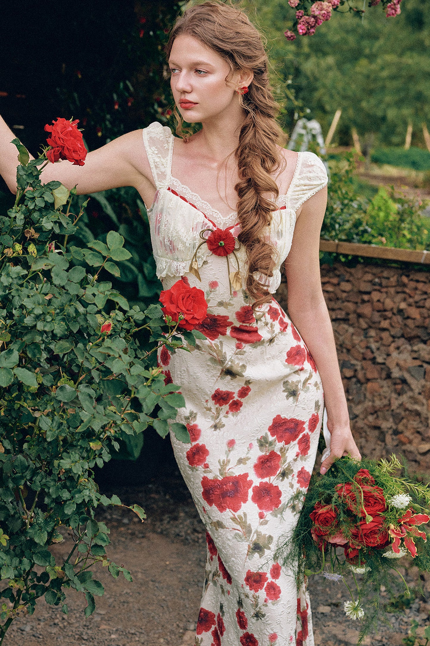 Rose Valley Floral Top and Skirt Set-Up