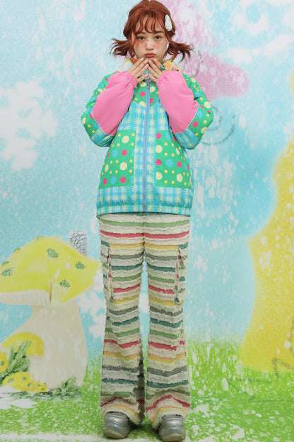 Y2K Colorful Striped Jeans