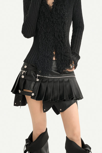 Irregular Low-Waist A-Line Skirt