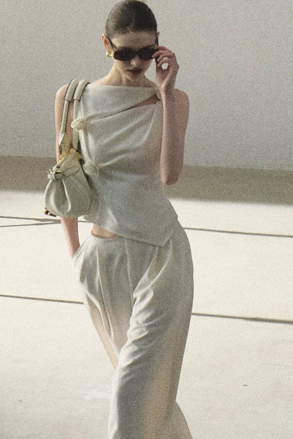 One-Shoulder Lyocell Wool Camisole