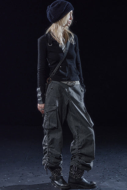 Patchwork Rivet Textured Jacket