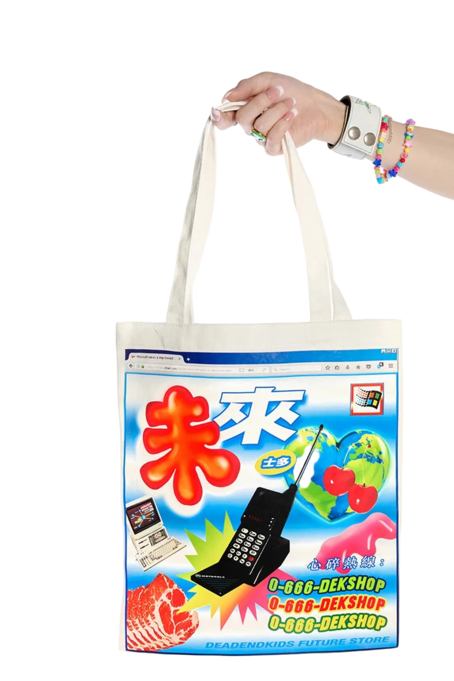 Colorful Canvas Shoulder Tote