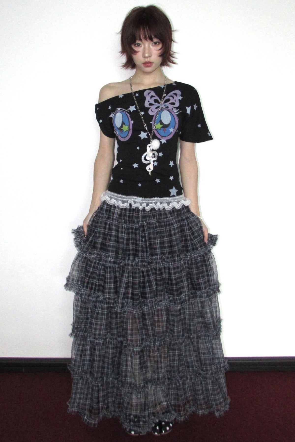 Butterfly Star Off-Shoulder Top