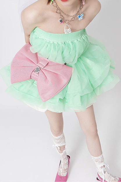Bowknot Pleated Shoulder Bag