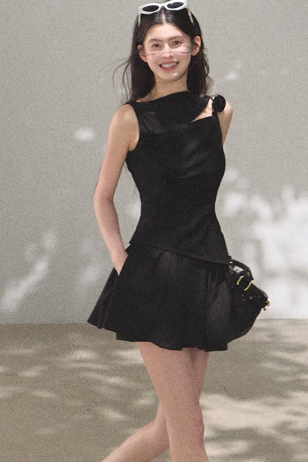 One-Shoulder Lyocell Wool Camisole