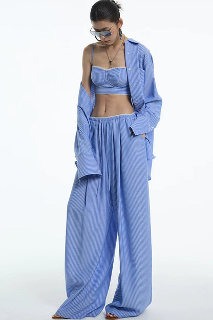 Nautical Striped Lace Pants