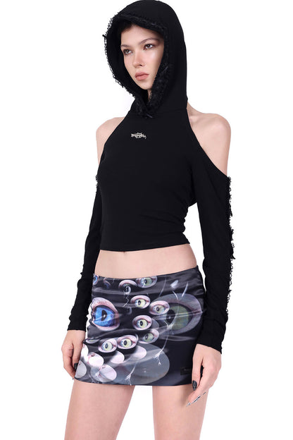 Cat Eye A-Line Mini Skirt