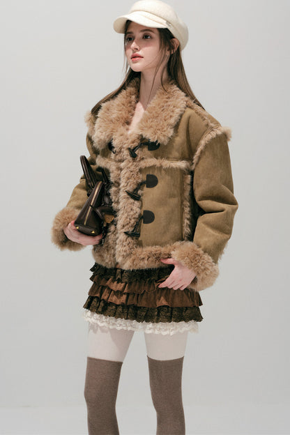 Caramel Eco-Fur Coat