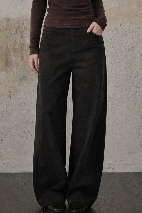 Chestnut Brown Straight Pants