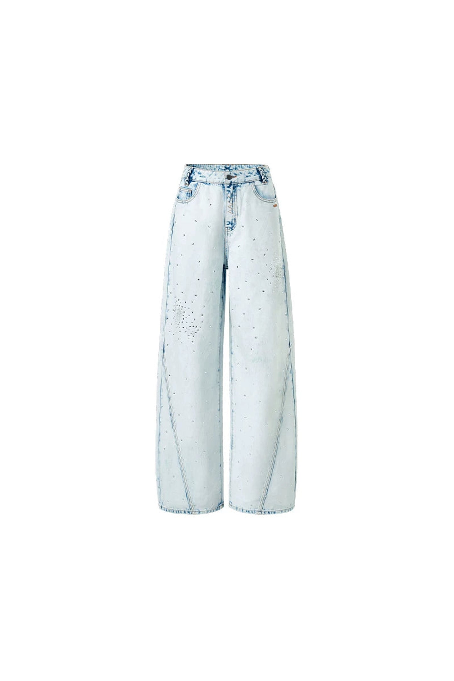 Glitter Star Rhinestone Denim Pants